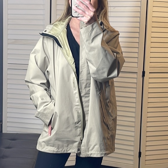 L.L. Bean Jackets & Blazers - L.L. Bean Long Sleeve Hooded Raincoat Tan